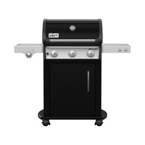 Weber barbecue a gas gpl spirit e-325 gbs acciaio nero con ruote girevoli