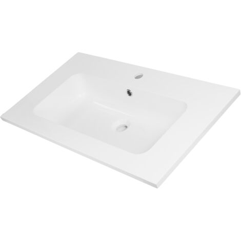 Lavabo ad incasso in mineral marmo 81x46 cm mobile composizione bagno confezione 1 (1/5)