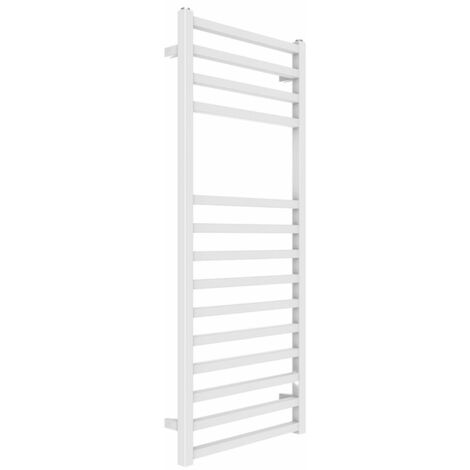Termoarredo bagno scaldasalviette forma square calorifero termosifone bianco opaco finitura- bianco opaco - misure h1200xl500xi470 mm - confezione 1