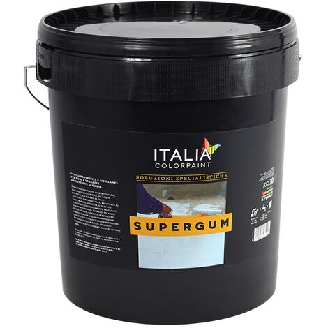Italia colorpanit guaina impermeabilizzante supergum elastomerica fibrata tinta bianco - contenuto kg 20 - confezione 1