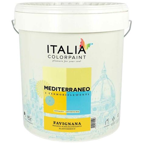 Italia colorpaint favignana rasato acrilsilossanico elastomerico termoriflettente tinta bianco - contenuto kg 20 - confezione 1
