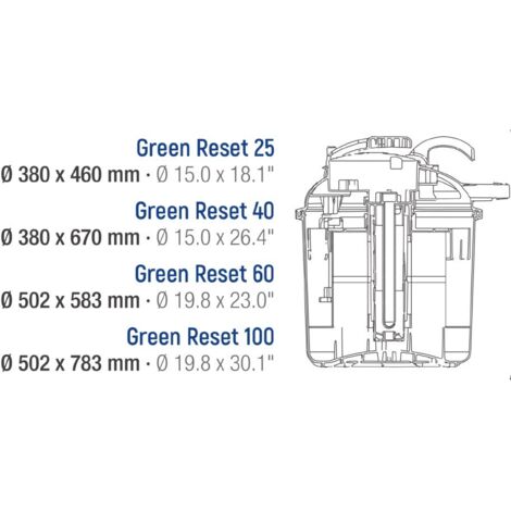 Sicce green reset 60 litri filtro esterno per laghetto con uvc
