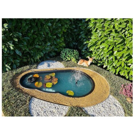 Laghetto da giardino vico nero litri 300 da 145x87xh53 (1/4)