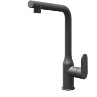 Miscelatore lavello cucina damasco con doccetta estraibile canna orientabile finitura- nero opaco - confezione 1