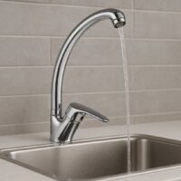 Miscelatore monoforo ottone cucina lisbona allungato erogazione orientabile finitura- cromo lucido - confezione 1