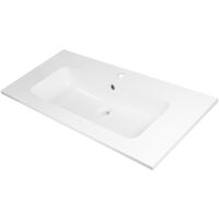 Lavabo ad incasso in mineral marmo 101x46 cm mobile composizione bagno confezione 1