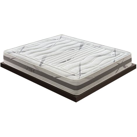 MaterassieDoghe - colchón 150x190 de espuma de agua, 14 cm de altura,  ortopédico, de alta densidad, funda extraíble