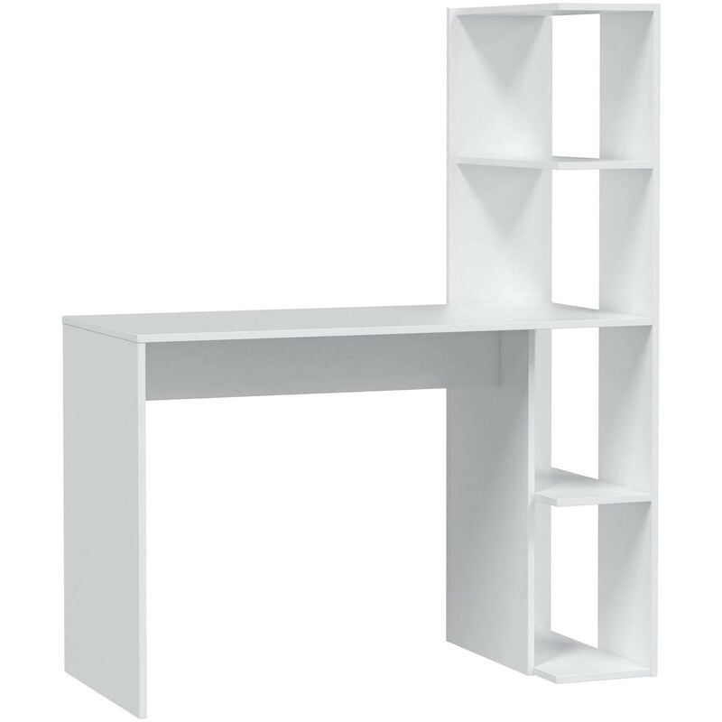 Dmora Scrivania Multifunzione con libreria, Tavolo da Studio, Perfetto per  cameretta o Ufficio Moderno, cm163x60h155, Colore Bianco e Rovere :  : Casa e cucina