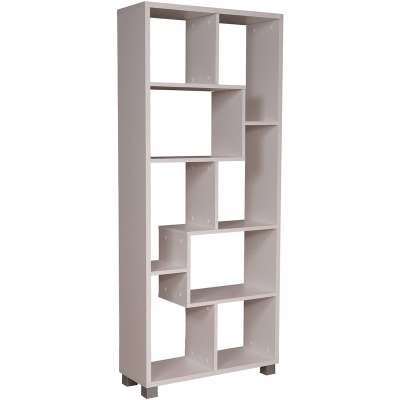 Libreria alta a zig zag a 6 scaffali aperti, Made in Italy, Scaffale per  libri e documenti, Libreria da ufficio, cm 80x25h192, colore Acero - Dmora  - Idee regalo