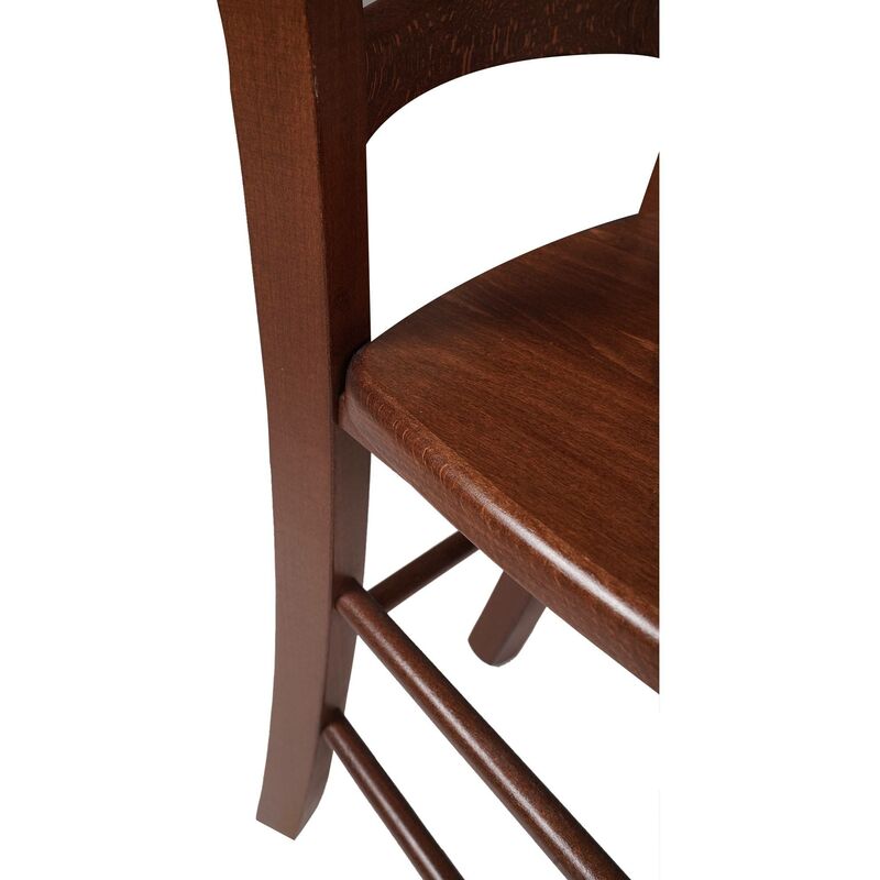 Dmora Set di 2 Sedie classiche in legno, per sala da pranzo, cucina o  salotto, Made in Italy, cm 44x45h87, Seduta h cm 47, colore Noce, con  imballo rinforzato