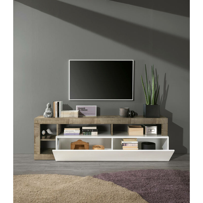 Dmora Mobile da soggiorno Porta TV, Made in Italy, Credenza per TV da  salotto a 1