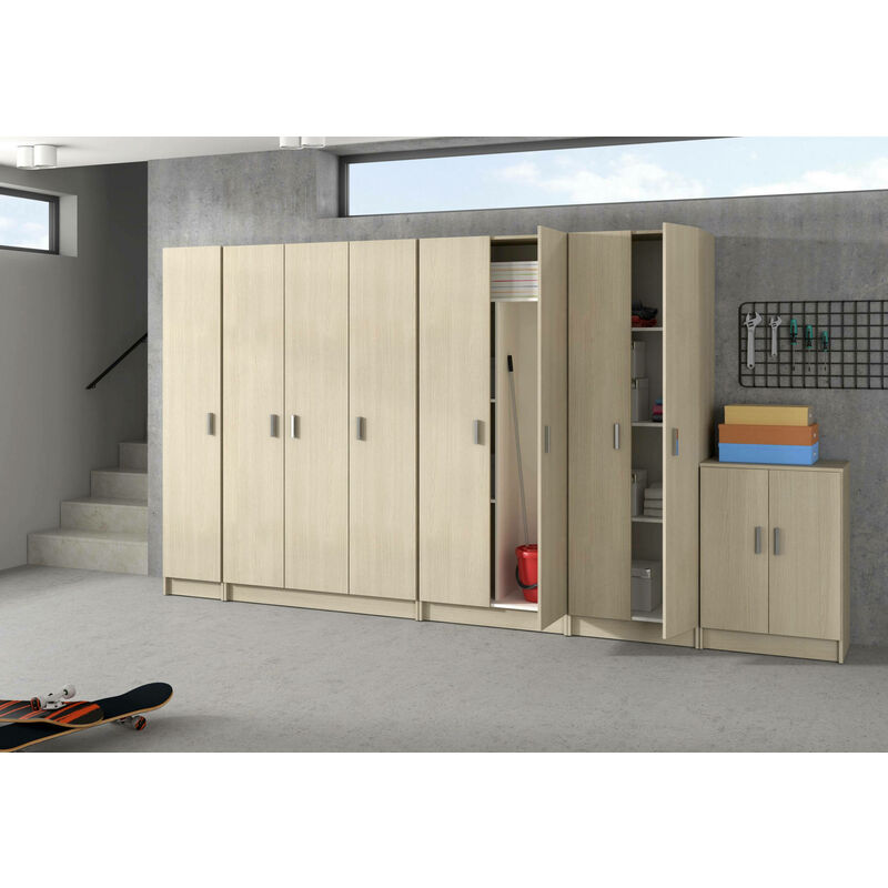 ARMADIO COLONNA MULTIFUNZIONE BAGNO/LAVANDERIA 1ANTA ROVERE H180