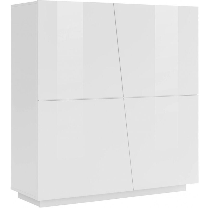 Dmora Credenza moderna a 4 ante, Made in Italy, Madia da cucina, Buffet di  design da soggiorno, cm 162x44h86, colore Bianco lucido : : Casa e  cucina