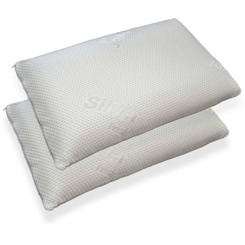 Baldiflex Coppia Cuscini Memory Foam Modello Classico Saponetta, Fodera  Sfoderabile in Aloe Vera, Misura 70x40 cm H 11 cm