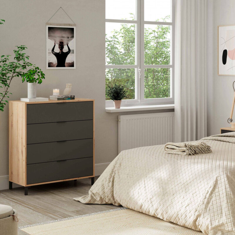 Cassettiera 6 Cassetti In Tessuto Con LED – Salvaspazio Per Camera Da Letto, Soggiorno E Corridoio, Con Borsa Portaoggetti, Marrone