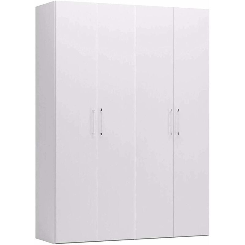 MarinelliGroup Armadio multiuso armadietto mobile bagno casa garage 2 ante  5 ripiani Bianco 73 X 37 X 180 cm 7142O