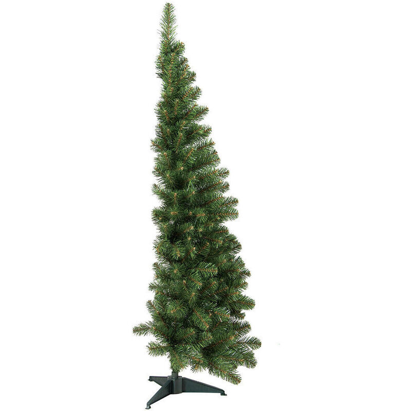 Dmora - Albero di Natale Aosta, Mezzo Albero da parete artificiale extra  folto, Albero effetto reale in PVC, 237 rami, Altezza cm 150