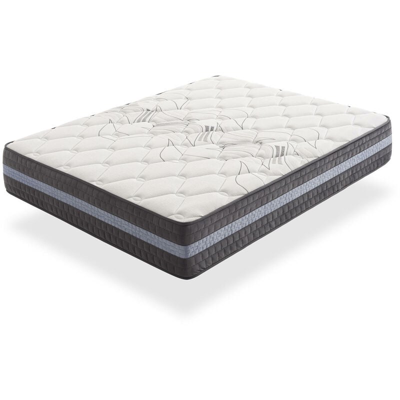 Dmora Materasso Suite matrimoniale francese, Struttura in Memory Foam e  Gel, ortopedico e anatomico con portanza medio/rigida, Cm 140x190 Altezza 30