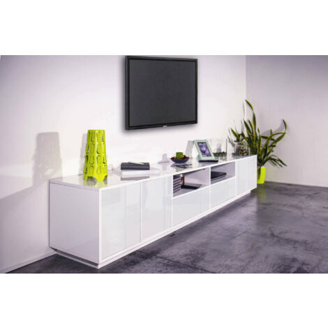 Dmora - Mobile porta TV Dleott, Credenza bassa da soggiorno, Base porta TV,  100% Made in