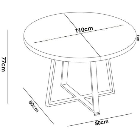Tavolo Allungabile Midland Dmora - Da 140 A 190cm, Bianco, Per Sala Da Pranzo - Foto 10