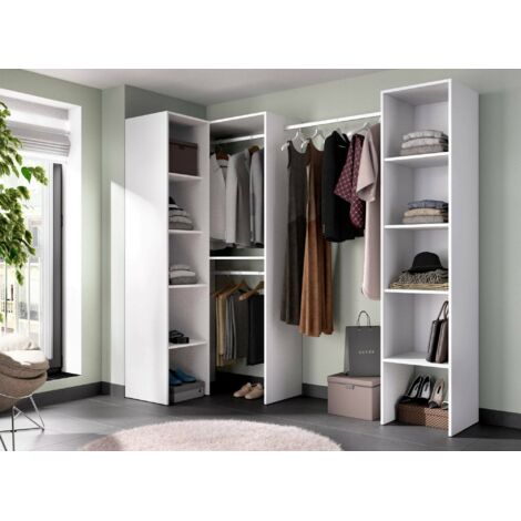Guardaroba Grande Cecile, Mobile Camera da Letto, Cabina Armadio portabiti, Armadio Appendiabiti, 49x47 h200 cm, Nero | Leroy Merlin