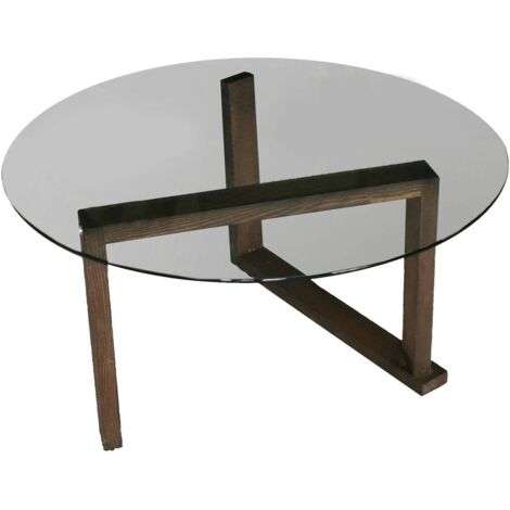 Dmora - Tavolino da salotto Denebra, Tavolo basso da caffè, Portariviste per divano, Ripiano da soggiorno, 80x80h41 cm, Noce, con imballo rinforzato, con imballo rinforzato (1/5)