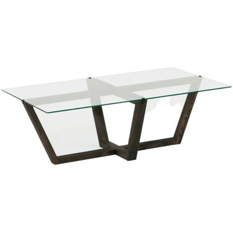 Dmora - Tavolino da salotto Visconti, Tavolo basso da caffè, Portariviste per divano, Ripiano da soggiorno, 105x65h35 cm, Antracite (1/5)