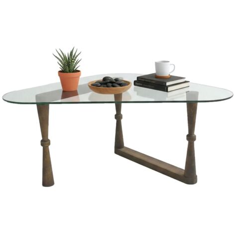 Dmora Tavolino Da Salotto Ukdah Con Portariviste Bianco E Rovere 42x30h72 Cm