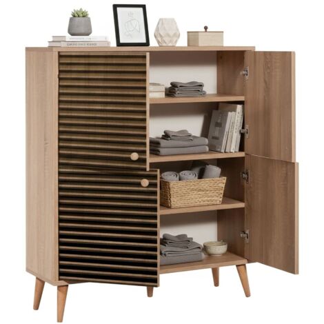 Gizoon Credenza Buffet 106,7 Cm Bianca, Armadio Da Cucina Con Cassetto E Ante, In MDF, Per Sala Da Pranzo E Soggiorno - 3
