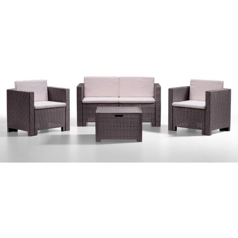Set Salotto da Esterno - Salottino Outdoor Marrone (1/9)