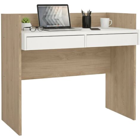 Dmora - Scrivania Caliban, Scrittoio Multiuso, Tavolo Per Ufficio Porta Pc Piano Di Lavoro 94x50 H91 Cm Bianco 87284612
