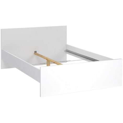 Dmora - Letto Singolo Zone, Sommier Per Camera Da Letto, Giroletto Per Stanza, Struttura Porta Materasso 200x90 H74 Cm Bianco Opaco 87284324
