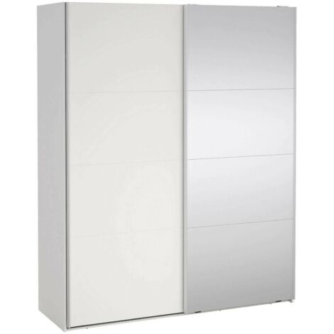 Guardaroba 2 Ante Dmora Paulette 77x49x175 Cm - Armadio Bianco Per Camera Da Letto Con Appendiabiti - Foto 5