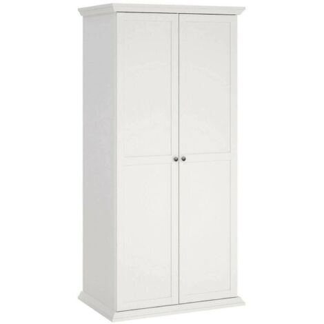 Dmora Guardaropa Prisca 2 Ante – Armadio Per Camera Da Letto, 77x49x175 Cm, Bianco, Con Barra E Ripiani - 4