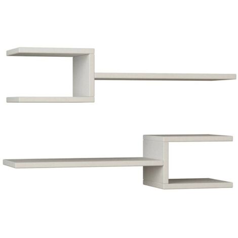 Mensola A Parete Bada 16x40x45 Cm - Scaffale Multiuso In Legno, Colore Oro E Marrone, Portata 6 Kg