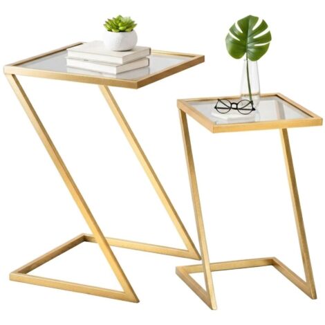 Tavolino Da Salotto Europa - 106x60x40cm, Nero E Oro, Moderno E Funzionale Per Soggiorno - Foto 9