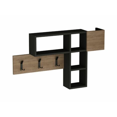 Mobile Ingresso Halimede 60x47x72 Cm - Appendiabiti, 3 Cassetti, Bianco - Foto 6