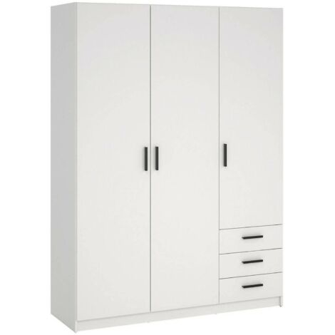 Dmora Guardaropa Prisca 2 Ante – Armadio Per Camera Da Letto, 77x49x175 Cm, Bianco, Con Barra E Ripiani - 2