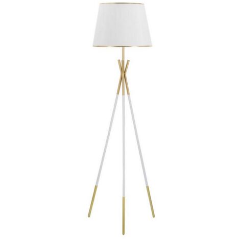 Lanmou Lampada Da Terra A LED Retro 12W Con Telecomando - Piantana Vintage In Metallo Oro Per Soggiorno - 4