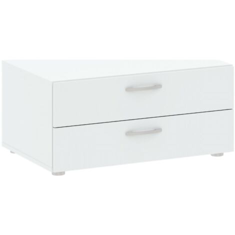 Dmora - Cassettiera Limerick, Settimino multiuso, Comò camera da letto, Mobile con cassetti, 74x52 h35 cm, Bianco
