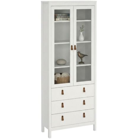 Vetrina Luzzana, Vetrinetta Da Soggiorno Con Anta E Dettaglio In Vetro Rialzato Da Terra 60x42 H183 Cm Beige 87920145