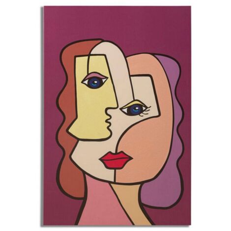 Dmora - Quadro Andy, Dipinto da parete, Pannello ornamentale, Accessorio decorativo, 60x3 h90 cm, Multicolore (1/5)
