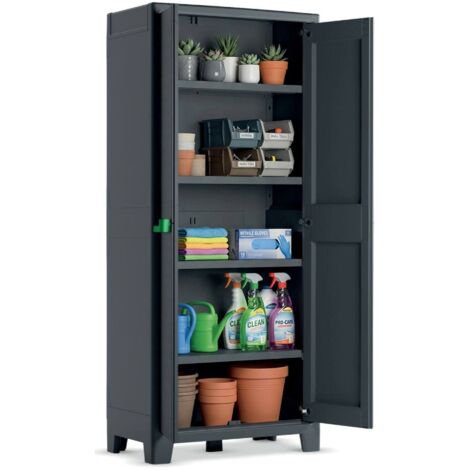 Haotian Armadio Da Parete Grigio 23,6x11,8x23,6 Cm - MDF Per Cucina Bagno Garage Lavanderia