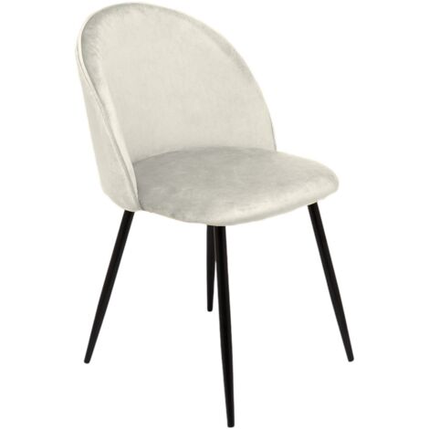 Sedia da pranzo in ecopelle con seduta e gambe Tortora CLODIA Set 2 pz