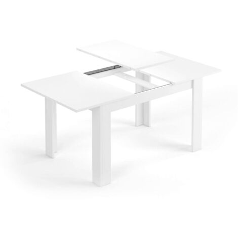 MOBILI 2G - Set tavolo legno 80x80 allungabile + 4 sedie legno Shabby  Azzurro