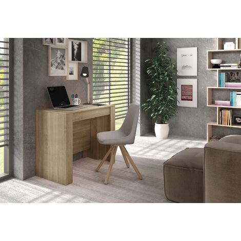 Dmora - Consolle allungabile Abicitren, Tavolo da pranzo allungabile, Ripiano con allunghe multiuso estensibile fino a 10 posti, 51/237x90h78 cm, Rovere