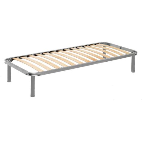 Rete Ortopedica A Doghe Per Letto Singolo 80x190 Cm - Sedam Srl, 13 Doghe, Con Piedini, 100% Made In Italy - 5