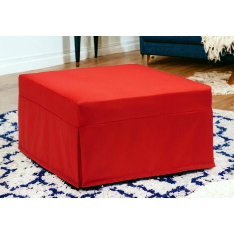 Talamo Italia Letto pieghevole Ancilla, Pouf trasformabile in letto singolo,  100% Made in Italy, Pouf