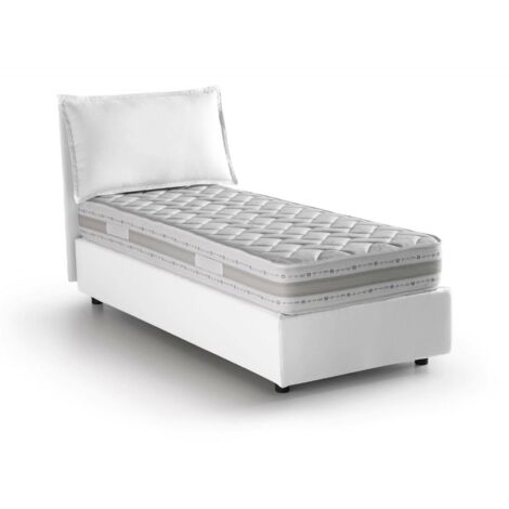 Talamo Italia Letto singolo Marina, Letto contenitore con rivestimento