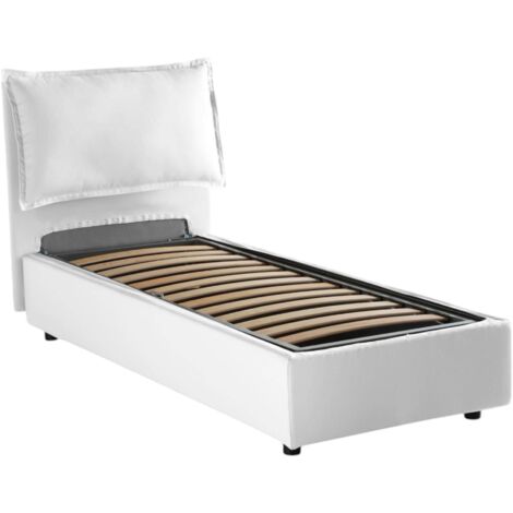 Testiera Letto Letto Singolo Con Contenitore Apertura Laterale